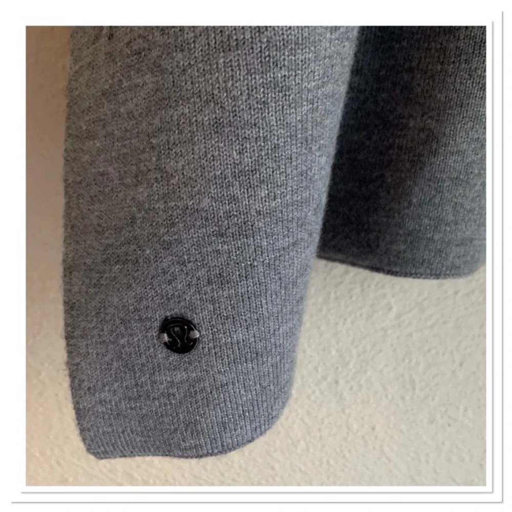 Lululemon All In A Day Hooded Cashmere Blend Poncho Gray One Size